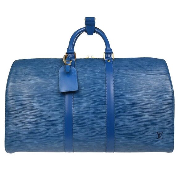 Louis Vuitton Blue Epi Keepall 45 Travel Handbag - Picture 1 of 11